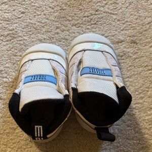Jordan Kids White and Blue Sneakers